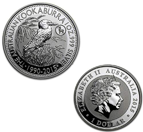 GOLD MINT 2015 Australia Kookaburra Bird Queen Elizabeth II 1 Dollar 1Oz Huge Silver Finish Fantasy Restrike Copy Coin