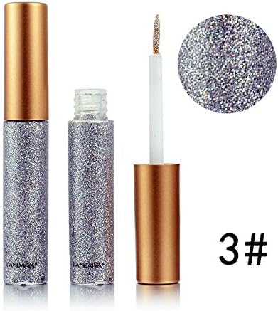 hermosotodo 10 Colors HANDAIYAN Shimmer Liquid Pigment Waterproof Eyeshadow Glitter Metallic Eyeliner Long Lasting Makeup