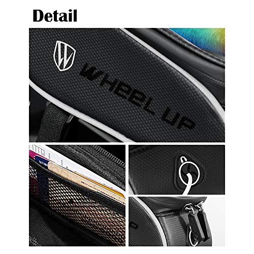 FourTEEN19 Bike Frame Bag Handlebar Bag Bikecycle Phone Mount Bag Mountain Bike Accessories for 6.5 Inch Screen