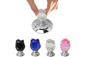 Voyyphixa 4Pcs Rose Shape Toilet Button Pusher, Toilet Push Button Topper Toilet Flusher Top Push Button for Long Nail for To