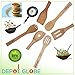 Kitchen Cooking Utensils Bamboo Spoon and Spatula 6 Set - By Depot Globe
