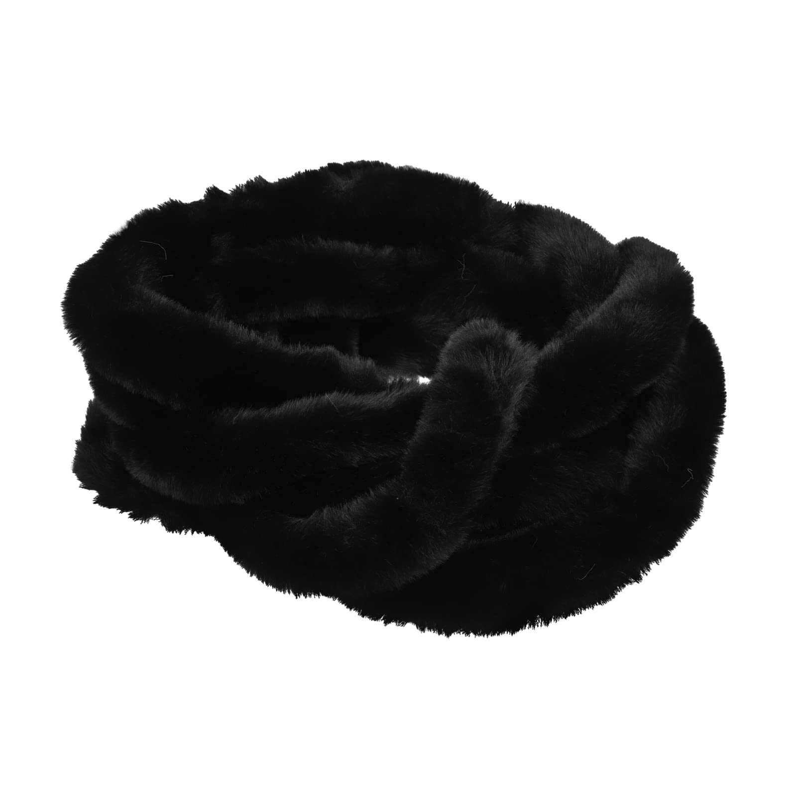 Milisten 1pcs Black Faux Trim Ribbon Artificial Fabric Ribbon Fake Craft Trim Ribbon for DIY Craft Costume Sewing Decor, 4X4X500CM