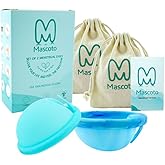 Mascoto® Reusable Menstrual Disc Set, Pack of 2 – Soft Medical-Grade Silicone, Leak-Resistant Design, Easy Removal Loop, 12-Hour Wear, Sustainable & Ultra Comfortable Period Protection incl Storage