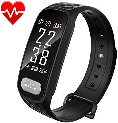 Fitness Tracker, ECG+PPG Heart Rate Monitor with More Accurate HR Smart Wristband Blood Pressure Bracelet Pedometer Activity Tracker Call Remind Sleep Pattern Watch for Android IOS (Black-B)