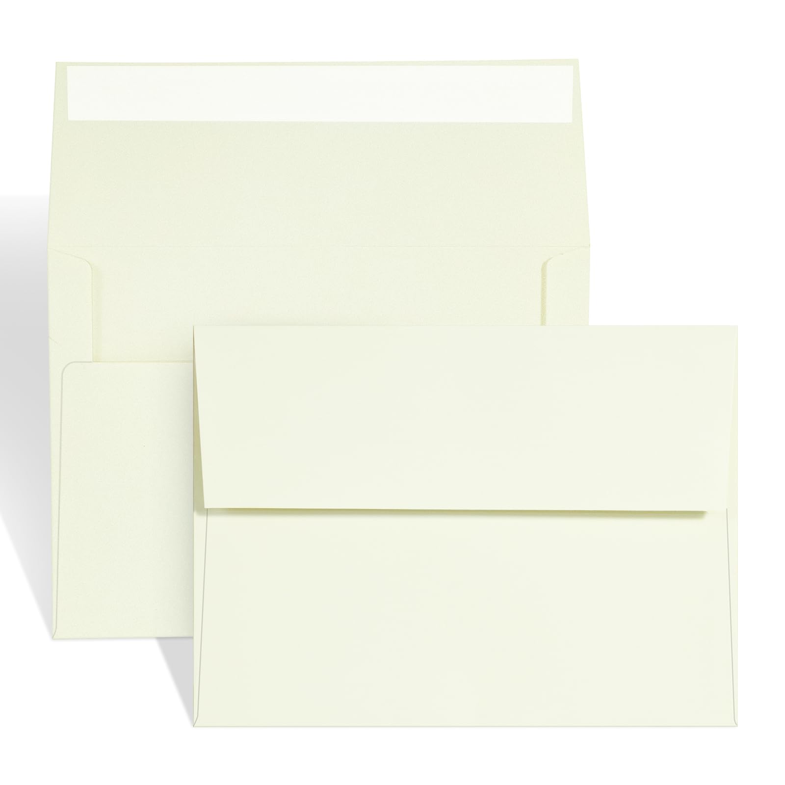 Photo 1 of A7 ivory Invitation 5x7 Envelopes - Self Seal, Square Flap,Perfect for 5x7 Cards, Weddings, Birthday, invitations, Graduation, Baby Shower, 5.25 x 7.25 Inches, 100 Pack, ivory