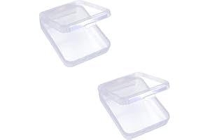 KsngTixe 2 Pcs Chalk Holders Storage Box, Clear Plastic Organizer Container Case for School Classroom Art Supplies and Chalk 