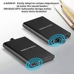 Headphone Amplifier with Bass Boost, Support 3.5mm