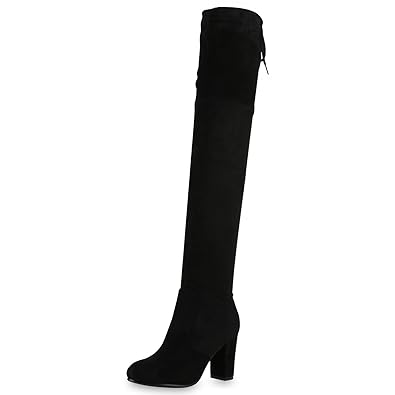SCARPE VITA Damen Stiefel Overknees mit Blockabsatz
