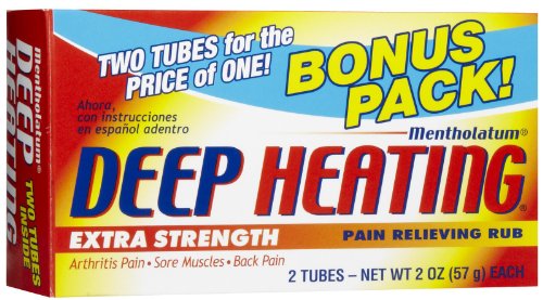 Mentholatum Deep Heating Pain Relieving Rub Extra Strength - 2 oz, Pack of 3