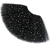 Rysly Girls Sparkle Tutus Princess Ballet Dance Layered Tulle Tutu Skirts,2-8T