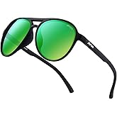 Jefoo Polarized Aviator Sunglasses for Women Men Retro Trendy Sports Sunglasses for Outdoor UV400 Protection