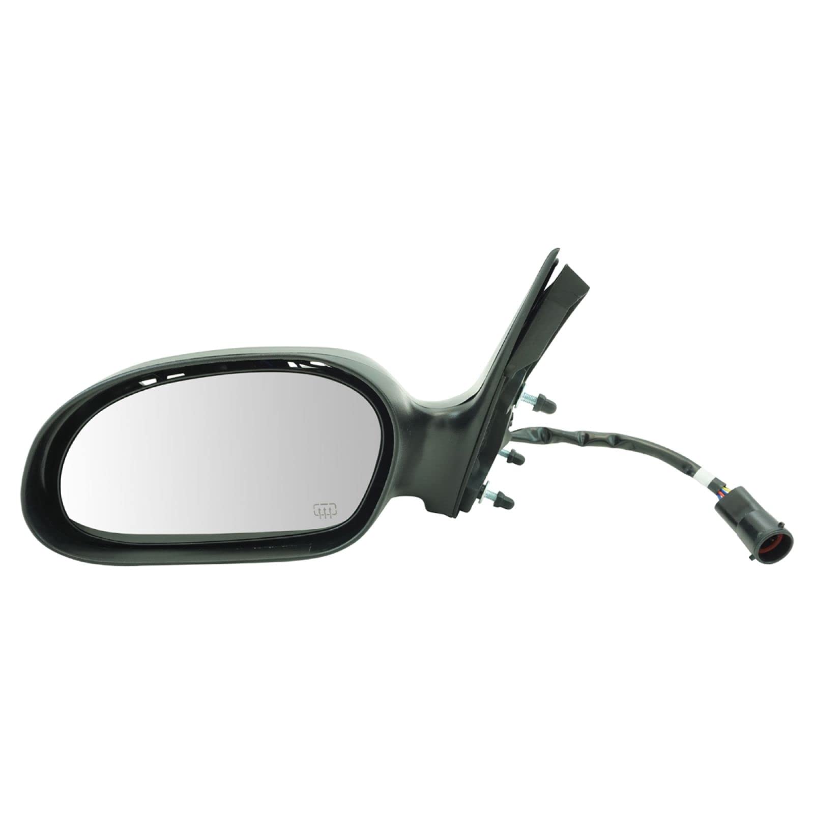 TRQ Driver Side View Mirror Electric Adjustment Heated No Memory Puddle Light Black Compatible with 2002-2006 Ford Taurus 2002-2005 Mercury Sable Image
