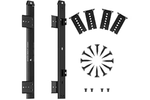 FRMSAET Sliding Keyboard Drawer Tray Hardware 12/14/16/18 inches Slides Heavy Duty Metal Slides Keyboard Slides Mounting Accessories/Ideal for Under Desk Kitchen Cabinet Drawer (12 inches, Black)