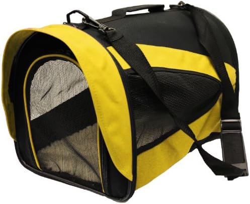 Lightweight Fabric Pet Carrier Crate with Fleece Mat and Food Bag - (17 x 11 x 11.5")