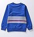 MIQI Boys Casual Sweatshirt Striped Monkey King Print Activewear Pullover Shirt Blue 6 Years Old