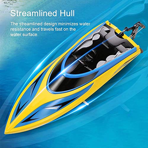 Wapipey 2.4GHz Remote Control S2 Boat Speedboat 20-25Km/h Fast Portable Self-Righting Boat for Kids and Adults RC Toys Thanksgiving