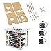 RICHEN 3-Layer Acrylic Shell +3 Pieces Cooling Fan for Raspberry Pi 3B/2B/B+