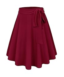 RITERA Plus Size Skirt for Women High Waist Wine