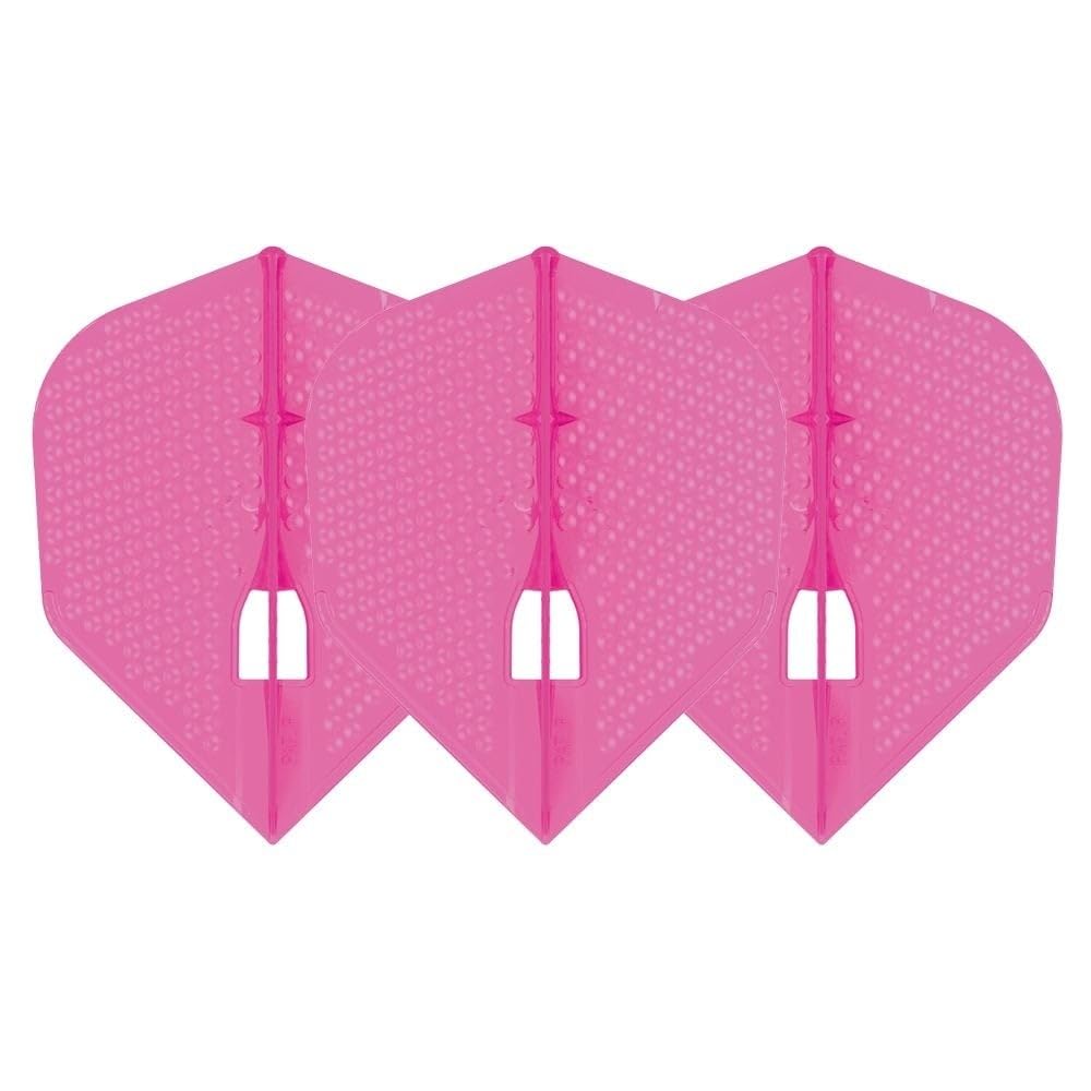 1 SET L STYLE CHAMPAGNE DART FLIGHTS SHAPE DIMPLE PEARL PINK — image 1