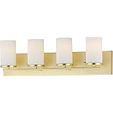 Maxim Lighting 10284SWSBR Lateral 4-Light Bath Vanity, Satin Brass
