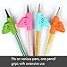 Firesara Left-Handed Training Grips, Original Butterfly Pencil Holder Correction Writing Aid Grip for Kids Handwriting Special Needs Preschoolers Children Adult Lefties Assorted Colors (4PCS)