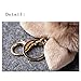 12 cm Rabbit Ears Fur Ball Bag Charms with Golden Keyring Pom Pom, Fluffy Fur Ball Keychain for Car Keyring, Charm Gift (Khaki)