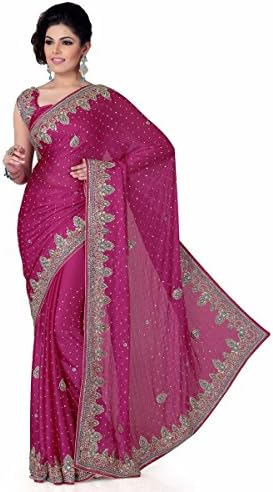 VinHem Fashion Women's Exclusive Desgner Chiffon Saree