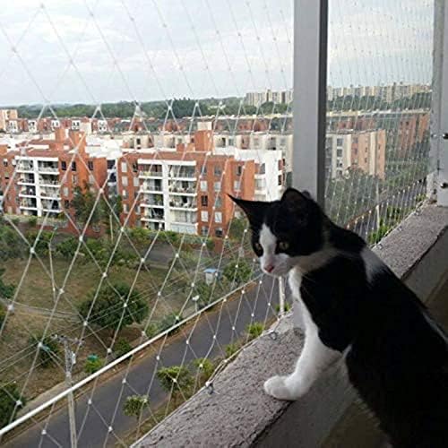 L&V Transparent Cat Safety Net,Cat Net for Balcony & Windows Durable