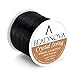 BEADNOVA 1mm Elastic Stretch Crystal String Cord for Jewelry Making Bracelet Beading Thread 60m/roll (Black)