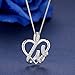 ANEWISH Jewelry Womens Endless Love Heart Pendant Necklace Sterling Silver for Women Girl Lady