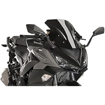 Puig 17-18 Kawasaki ZX1000ABS Racing Windscreen (3mm) (Black)