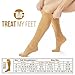 Knee High Compression Socks for Women & Men, 15-20 mmHg - Edema Pain Relief - Nurse, Travel, Pregnancy & Running - Lightweight Graduated Nursing Sock - Compression Stockings for Women, Beige L