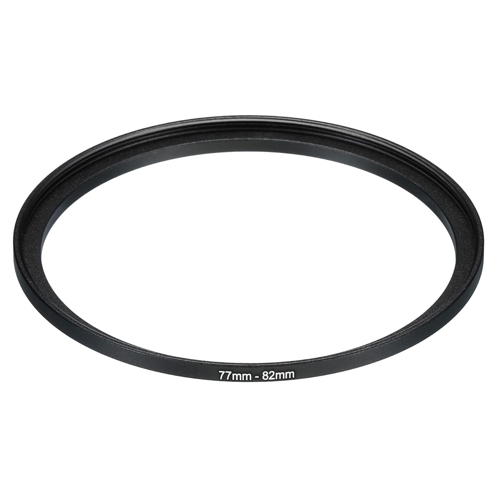PATIKIL 77mm-82mm Metal Step Up Ring, Camera Lens Filter Adapter Ring Aluminum Filter Adapter Ring for Camera Lenses Hood, Black