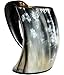 Viking Craft'S Genuine Viking Drinking Horn Mug Tankard Handcrafted And Polished Finished | 20 Ounces
