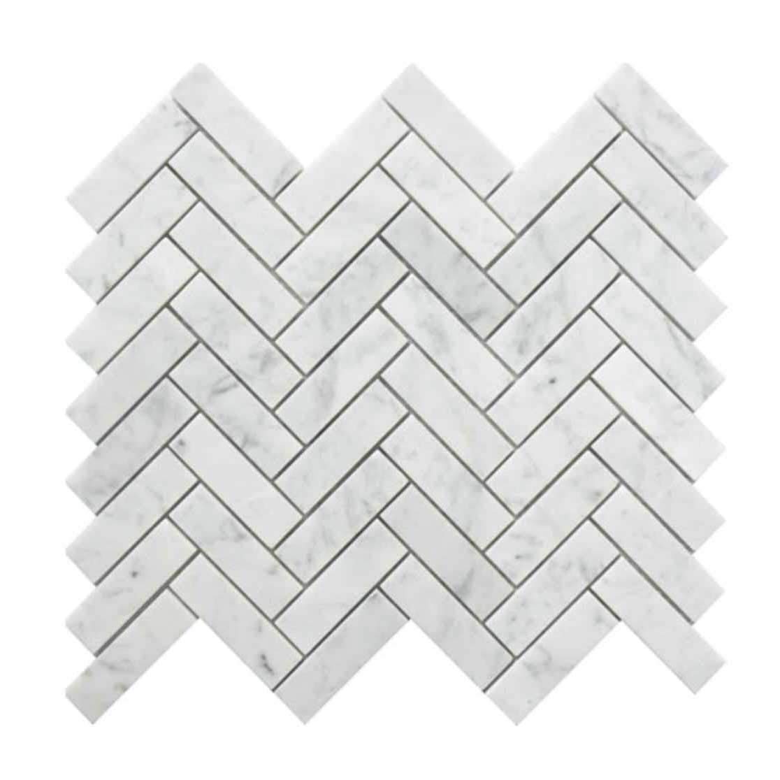 Herringbone Marble Mosaic Tile - 2PCs