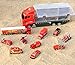 Die-Cast Toy Trucks Fire Engine Trucks Gift Set - Mini Rescue Fire Vehicles Car Toy in Carrier Truck Play Car Fire Trucks for Boys Girls Toddlers Kids