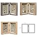 CECIINION Wood Picture Frame, Hinged Double Picture Frame, Double 4 by 6 inch (Random Selected Color)