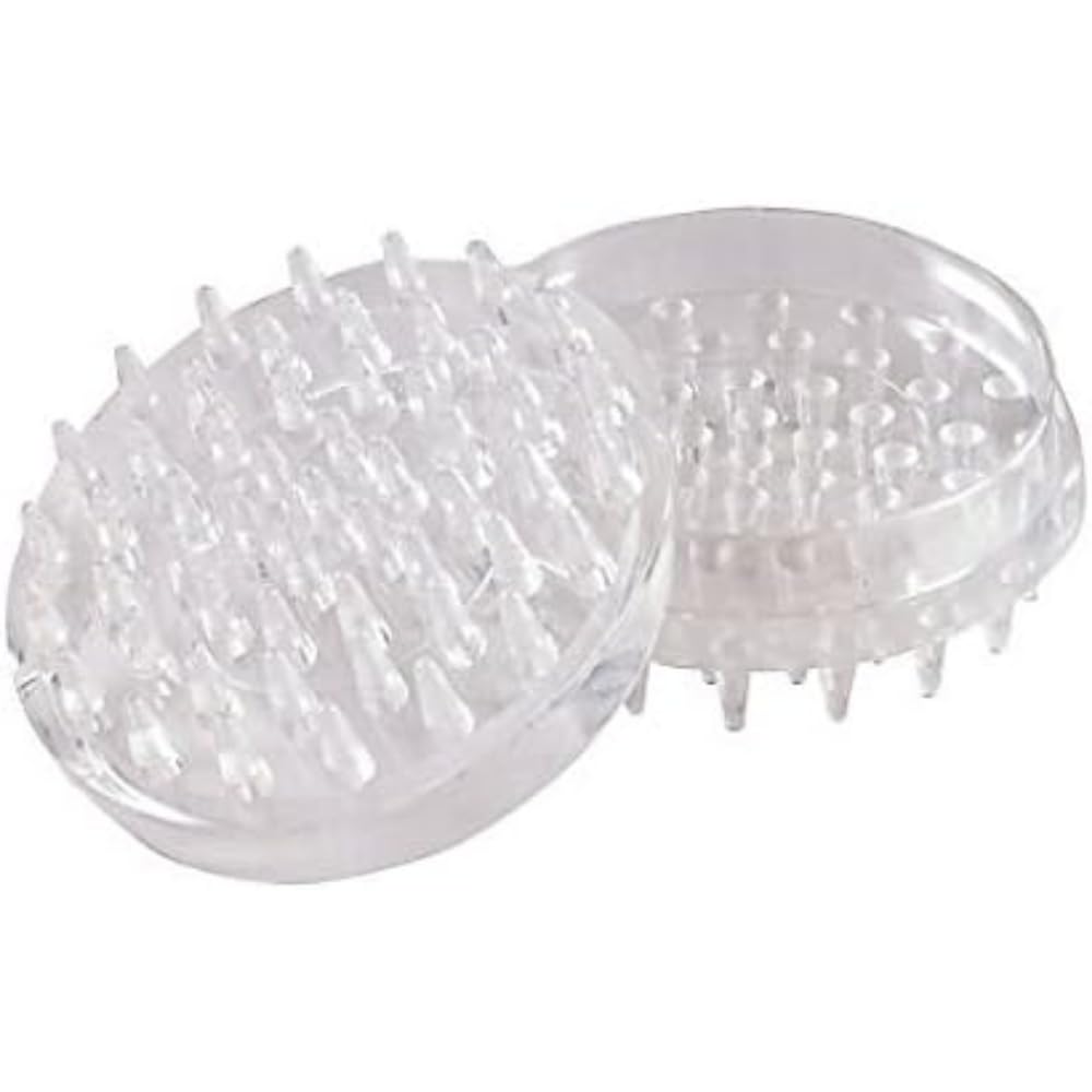 Merriway BH05650 (8 Pcs) Castor Caster Cups With Spikes, Outer Dimension 45 mm (1.3/4 Inch), Small, Clear - Pack of 8 Pieces