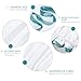 mikimini Shower Cap for Women and Girls,Reusable,Waterproof, Washable, Cute and Soft,White