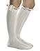 Fiorelle Norah Lacey Knee High Boot Socks, Crochet Lace & Buttons, Girls & Women (Ivory)