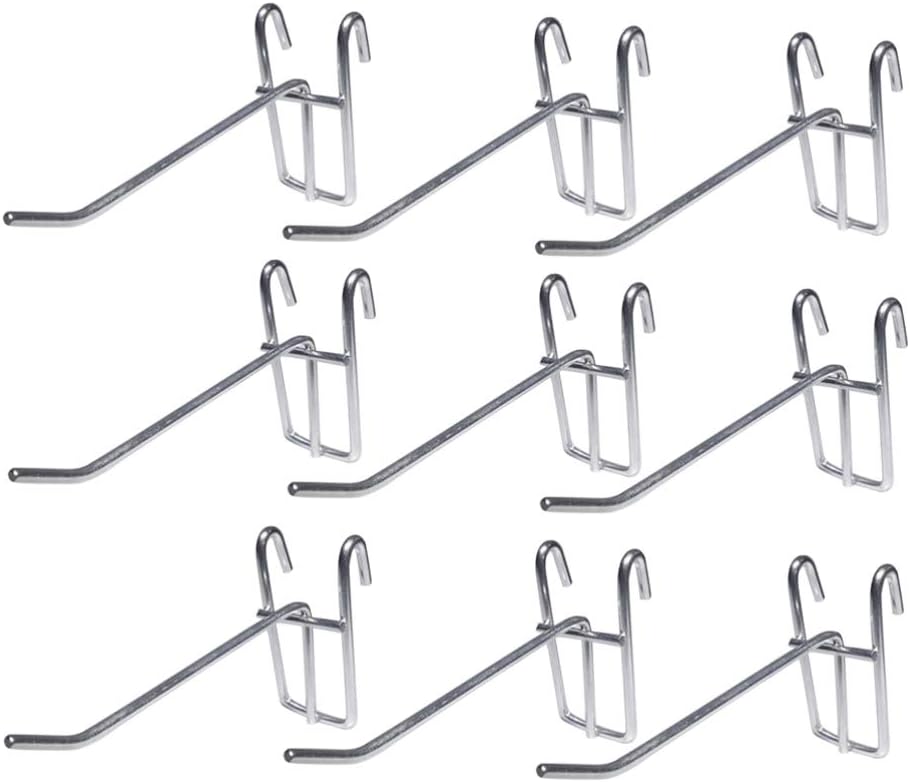 DOITOOL 30Pcs Gridwall Hooks Panel Display Hooks Slatwall Peg Board Hook Supermarket Iron for Store Living Room Kitchen Home 10cm - Image 4