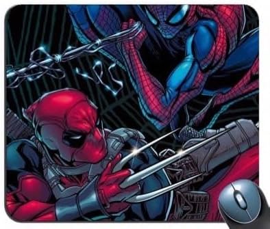 Custom Deadpool vs Spiderman v24 Marvel Comics Mouse Pad