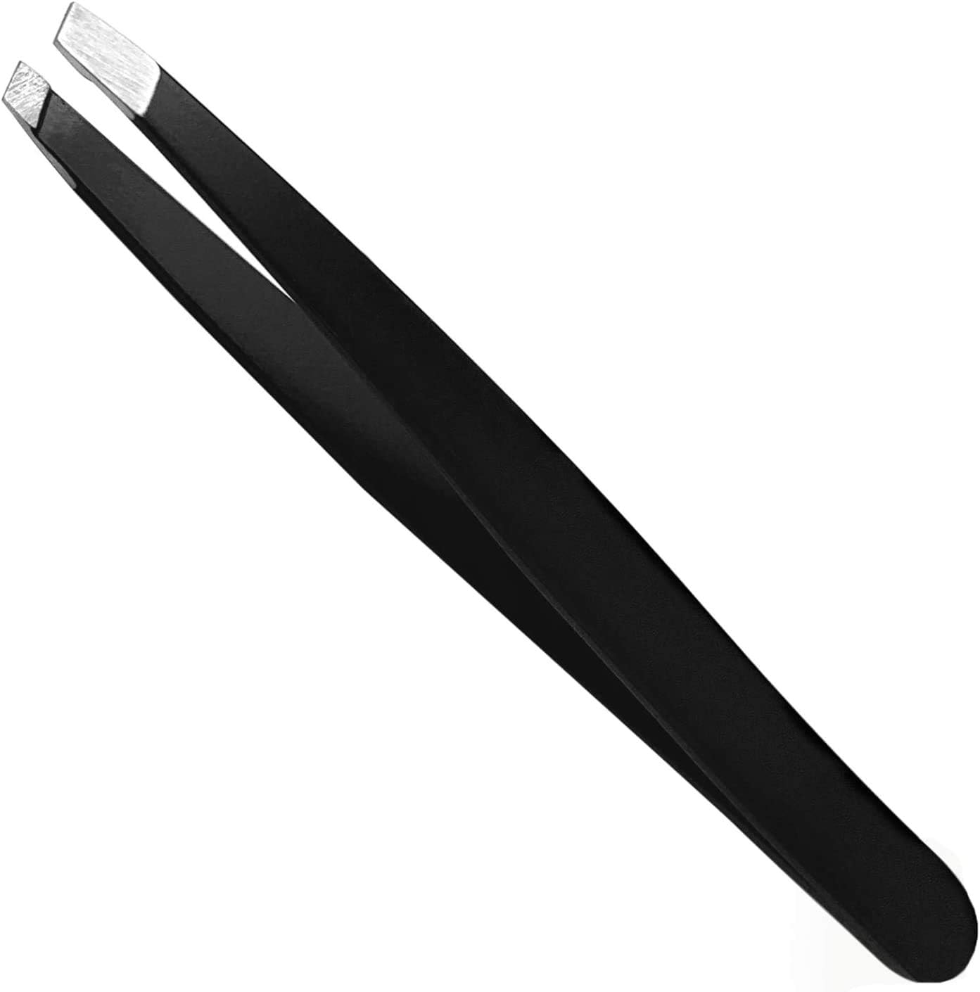 Professional Eyebrow Tweezers Slant Tip, Black