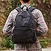 OXA Canvas Backpack School Bag Laptop Bag Computer Bag Daypack Black