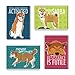 Shiba Inu Gifts Set II - Refrigerator Magnets with Funny Sayings (Set of 4)