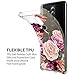 luolnh Huawei Mate 20 Lite Case,Mate 20 Lite Case with Flower,Slim Shockproof Clear Floral Pattern Soft Flexible TPU Back Cover for Huawei Mate 20 Lite(Purple)