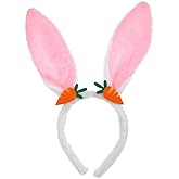 JECOMPRIS Bunny Ears Headbands: Halloween Bunny Ears Plush- Cosplay Hairbands Costume for Easter Animal Theme Party