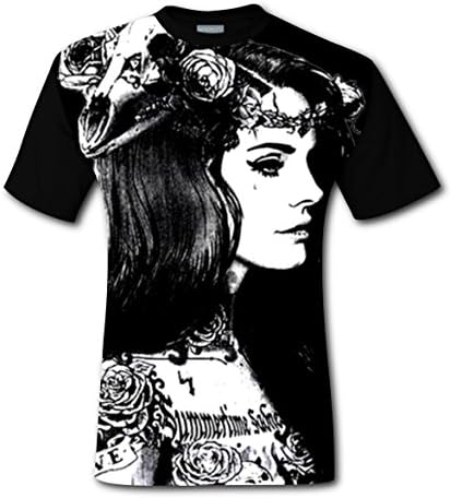 ILYLHSMM Lana Del Rey Wonderful flower Men's Short Sleeve T-Shirt 3D Print Custom Cool Tee Shirts For Men 3XL