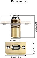 Jiayi Ball Door Catches Adjustable Stainless Steel Bronze 2 Pack view 9