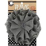 Canvas Corp CVS3031 Burlap Flower, 4-Inch, Grey